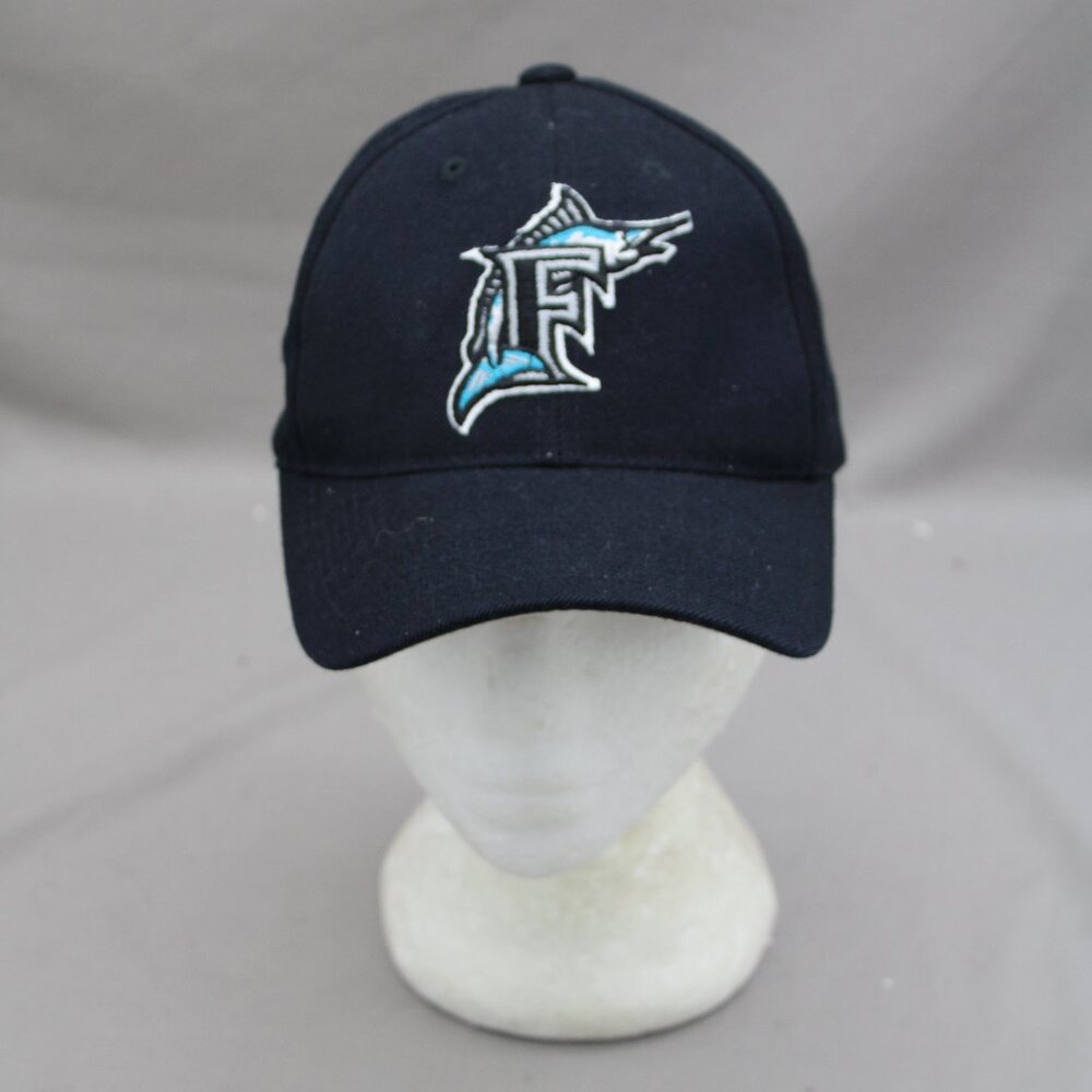 Florida Marlins Hat (VTG) - Black body with Original Logo - Adult Snapback